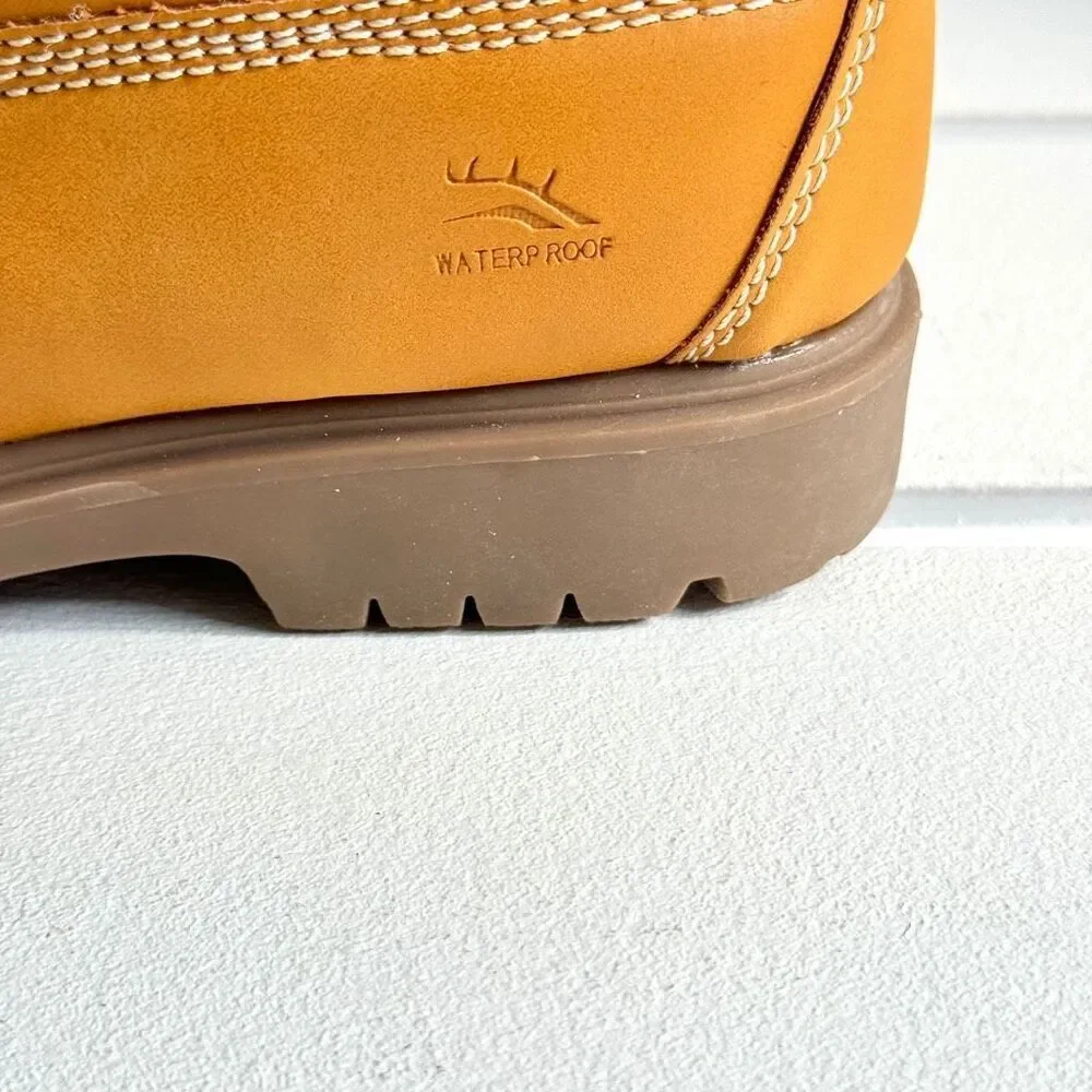 Deer Stags Kids' Mak2 Waterproof Work Boot In Wheat Size 4 Big Kid New With Tags